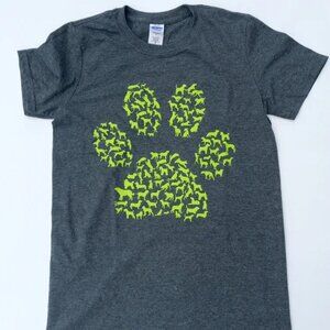DogandFrog Unisex Dog Paws T-shirt NWOT
